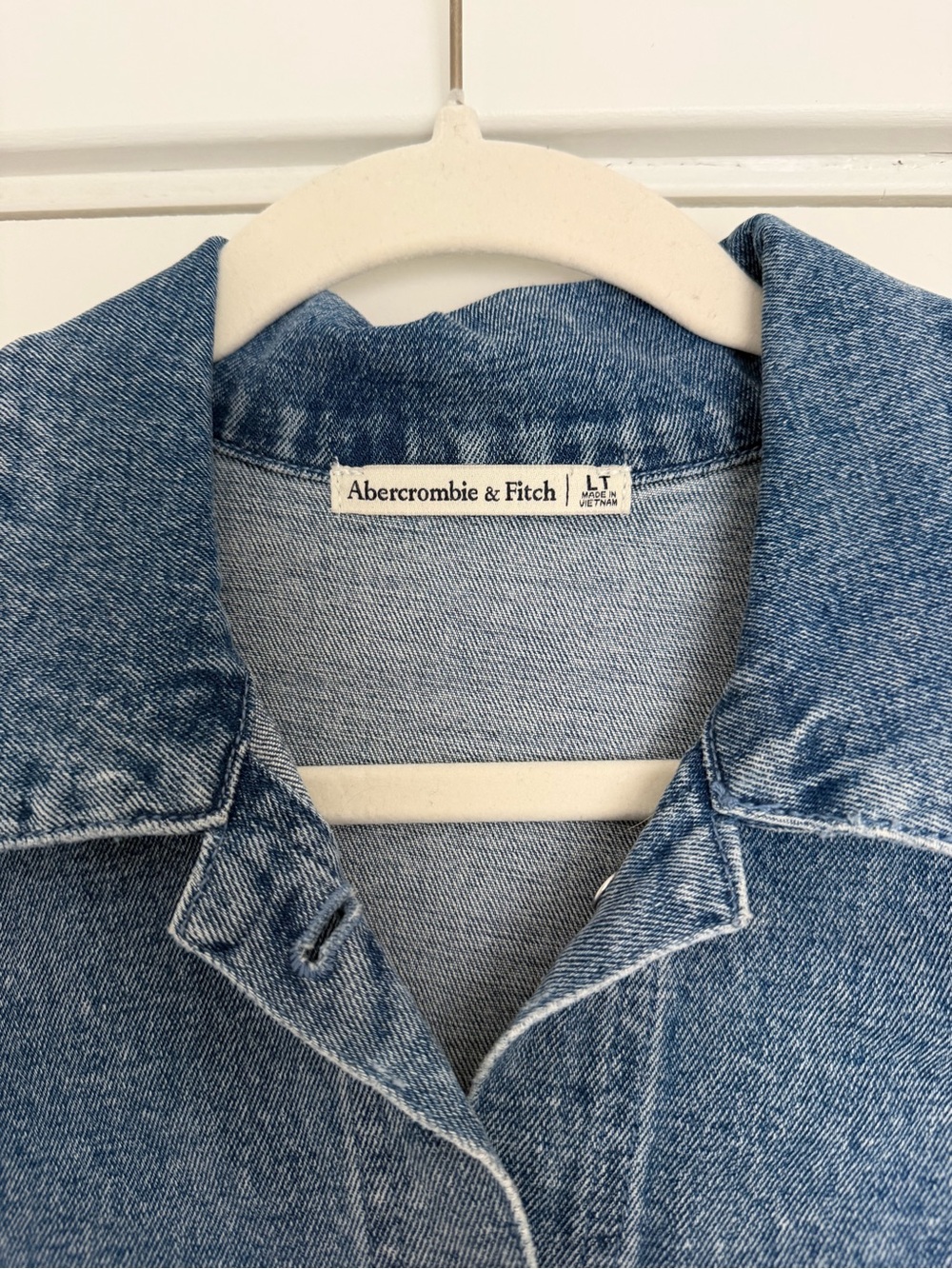 Abercrombie & Fitch Blue Denim Long-Sleeve Shirt Dress - Picture 4 of 6